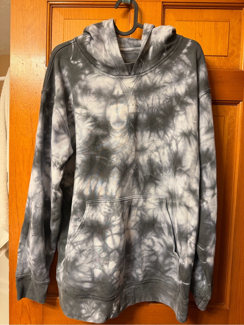 lululemon athletica Black & White Tie-Dye Zip-Up Hoodie
